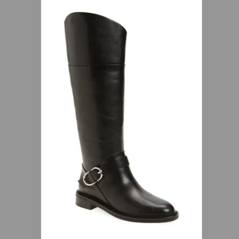 Rag & Bone Black Leather Knee High Hayden Riding Boots NWOT Sz. 37